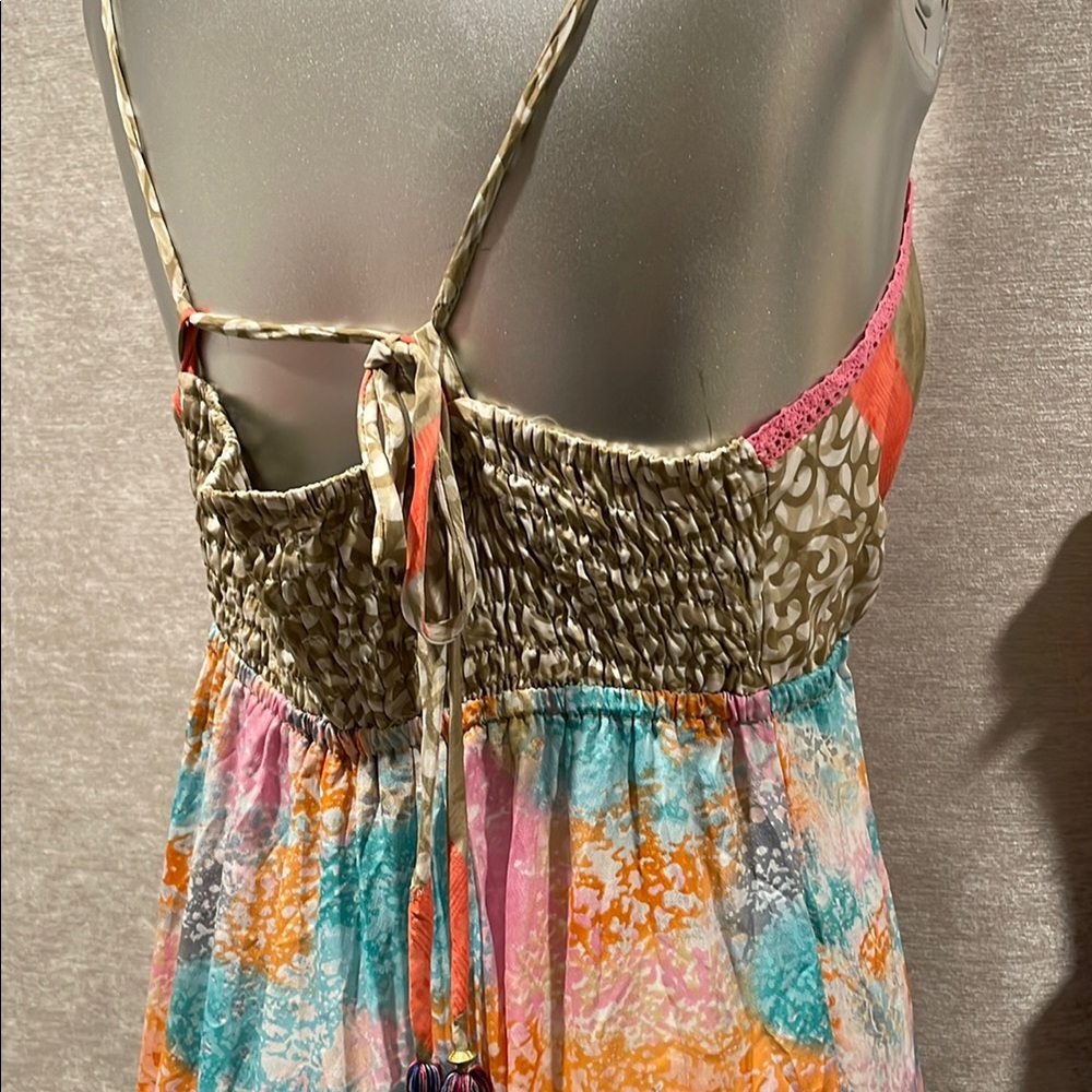 Multicolor Patchwork Maxi Dress - image 8